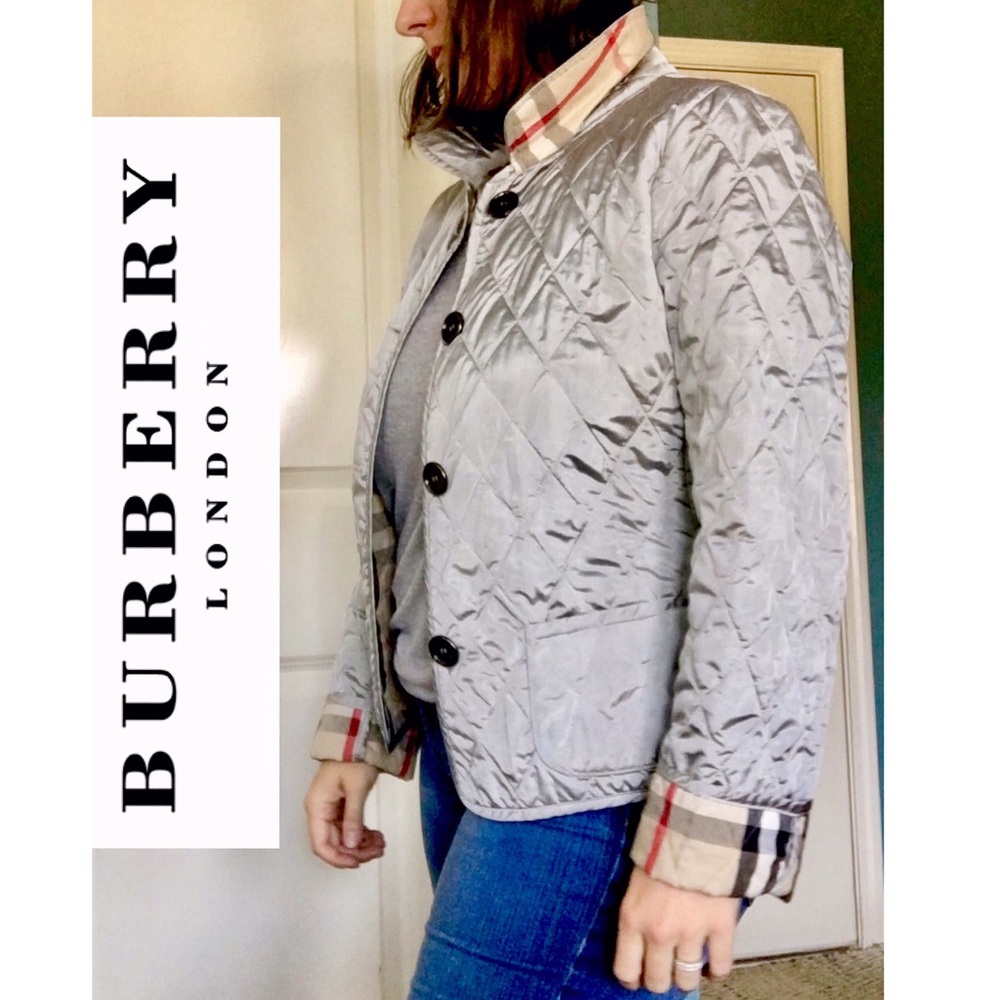 Burberry Gray Quilted Jacket